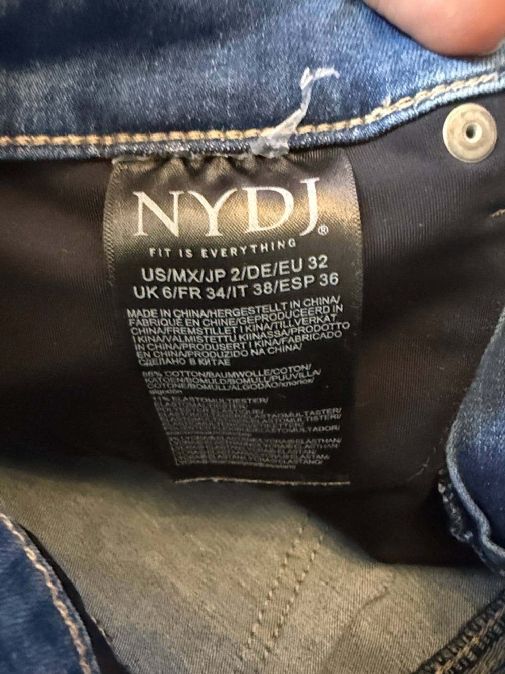 NYDJ Straight-Leg Jeans in Medium Blue Wash - Picture 3 of 7